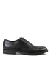 Black leather Oxford featuring logo