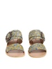 Leather glitter sandals