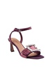 velvet sandal color with a stone buckle