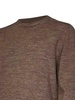 Hazelnut-Colored Wool Crew Neck Sweater