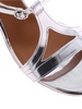 Ankle strap sandals with Multi Rainbow heel