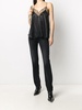 Thinned straps silk top