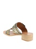 Leather glitter sandals
