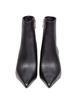 Luna Ankle Boot In Leather With Mirrored Heel