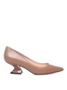 Leather Pumps With Wide Heel