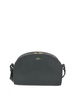 Black leather half-moon bag
