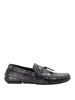 Black leather loafer