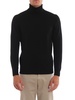 Black merino wool turtleneck sweater