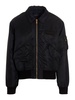 Logo patch bomber jacket