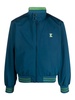 Graphic logo-print jacket with stripe trim