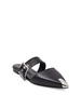 Buckle-detail leather mules