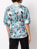 Belted silk blouse