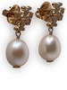 Pearl brass kira earrings