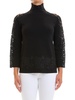 Black wool and lace sweater