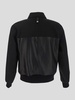 Leather bomber jacket