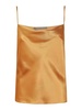 Beige silk blend satin top