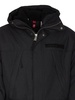 Jacket with striped hoodie
