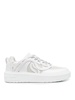 Geometric panels low-top sneakers