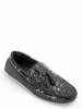 Black leather loafer