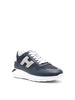 Panelled leather sneakers with logo