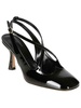 Patent leather black sandals