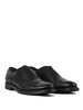 Black leather Oxford featuring logo