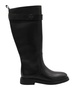 Black leather boots