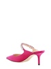 Satin mule with swarovski detail