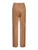 High-waisted cotton trousers