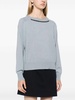 Long Sleeve Boat-Neck Sweater
