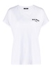White flocked-logo organic-cotton t-shirt