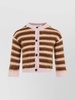 Striped Virgin Wool Cardigan