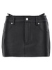 Thong Leather Skort Bermuda, Short Black
