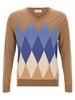 Argyle Sweaters And Cardigans Beige