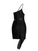 Sequin One Shoulder Dress Dresses Black