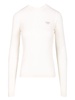 Slim Fit Ribbed Sweater Knitwear White