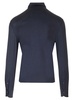 Silk And Cotton Polo Shirt T-Shirt Blue