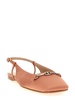 Satin Slingback Flat Shoes Pink