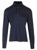 Silk And Cotton Polo Shirt T-Shirt Blue
