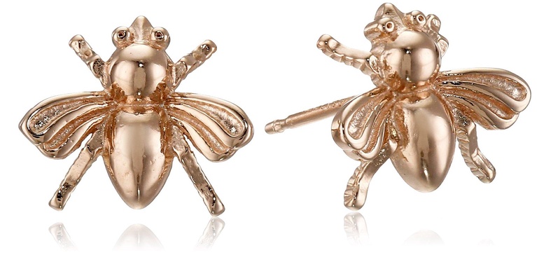 Amazon Essentials Sterling Silver Bumblebee Stud Earrings , (previously Amazon Collection)