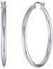 Amazon Essentials Classic Polished Tube Hoop Earrings in Sterling Silver , (previously Amazon Collection)
