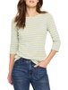 NIC+ZOE Women's 3/4 Sleeve Stripe Boat Tee