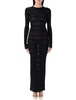 Andreādamo Striped Sheer Knit Long Dress