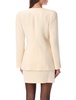 Collarless Double-breasted Blazer