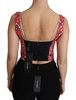 Dolce & Gabbana  Pink Floral Brocade Cropped Blouse Tank Top