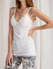 laced bralette cami in off white