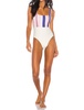 mack one piece swimsuit in rainbow stripe