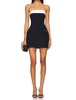 lucienne skort romper in black/ivory