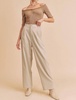 wide leg trousers in oat