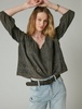 women's eyelet embroidered peasant top